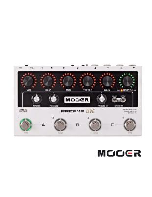 Mooer Micro Preamp Live ปรีแอมป์ มีเสียงปรีแอมป์ 50 แบบ / Cab Sim 30 แบบ อัดเสียง อัดลูปได้ ต่อ USB/MIDI/XLR ได้ + ฟรีอแดปเตอร์ &amp; สาย USB