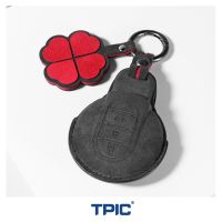 dvvbgfrdt TPIC Alcantara Car Remote Key Cover Case Shell Fob for BMW MINI COOPER S ONE JCW R60 R55 R56 R57 R59 CLUBMAN COUNTRYMAN Keychain