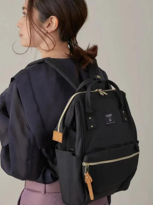 anello-แท้100-canvas-backpack-มีป้ายกันปลอม-รุ่นผ้า-กระเป๋าเป้สะพายหลัง