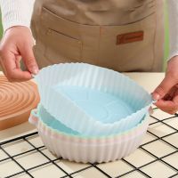 Silicone Paper Air Fryer Baking Tray With Handle Microwave Baking Pizza Mat Airfryer Silicone Pot Kitchen Airfryer Accessories Pots Pans