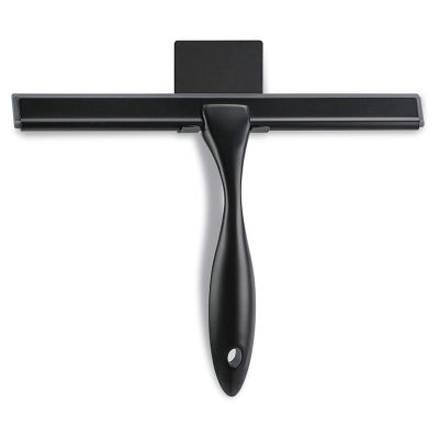 Shower Scraper, 10-Inch (About 25.4 Cm) Matte Black Scraper, Suitable for Bathrooms, Shower Doors, Mirrors