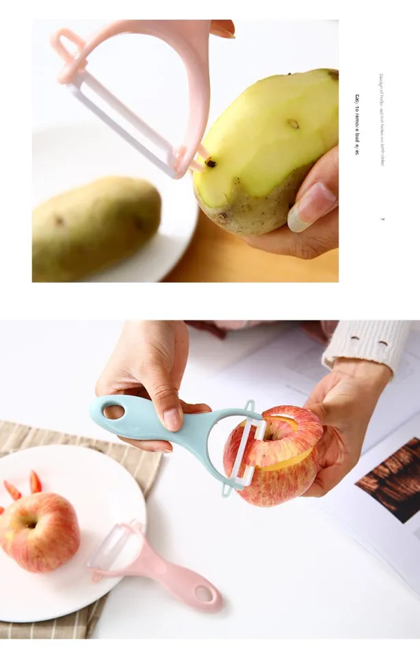 Clara.Ceramic Y Peeler with Hanging Hole Anti-slip Quickly Peels Vegetables  Fruit Kitchen Supplies Tool Peeler Vegetable Ceramic Peeler Piller For  Vegetables Set Fruit Peeler