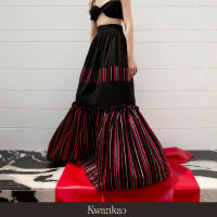 [Kwankao] MEXICAN SKIRT กระโปรงยาวผู้หญิง ตัดต่อลาย