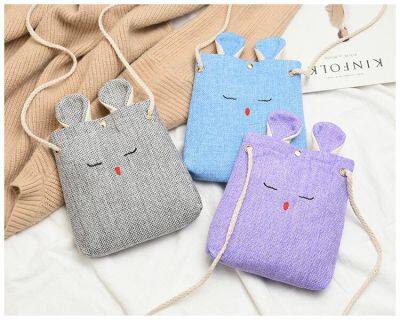 koreafashionshop(KR366) -L1กระเป๋าผ้าสะพายข้างRabbit