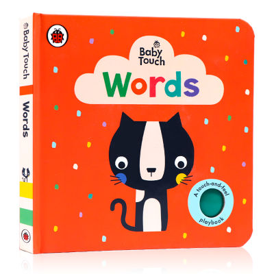 Baby Touch: words word learning enlightenment cognition touch Book English original picture book little Ladybug published large paperboard touch Book Play Book tear not rotten 0-1-2-3-year-old baby develop thinking sensory training