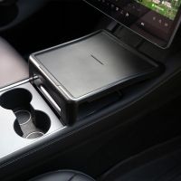 【LZ】✲☁  Centro Braço Caixa De Armazenamento para Tesla Porta-copo escondido Organizador Interior Acessórios Do Carro Tesla Model 3 Modelo Y 2023 2022