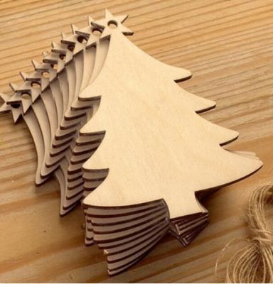 10pcs Wooden  Christmas Decorations DIY Craft Toys Gifts Cooking Utensils