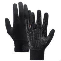 hotx【DT】 Men Gloves Cycling Texting Resistant Windproof Thermal