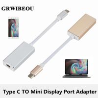 GRWIBEOU Type C to Mini DP 4K Type C to Mini Display Port Adapter Plug and Play Thunderbolt 3 to Mini DP Converter for MacBook