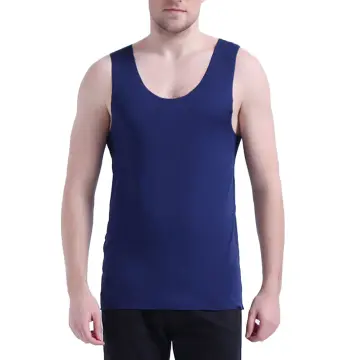 New Men's Nike Logo Vest Tank Top Sleeveless T-Shirt Singlet - Navy Blue