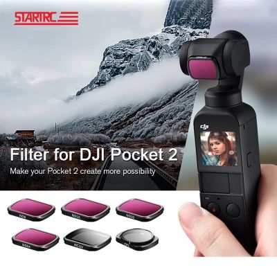 STARTRC Filter Polarizing Filter 6 PCS ND8+ND16 ＋ND32＋ND64＋MCUV＋CPL Camera Lens Filters For OSMO Pocket 2 Camera ฟิลเตอร์ 6 ชิ้น