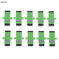 BAIKE 10pcs SC APC Simplex MODE ไฟเบอร์ออปติกอะแดปเตอร์ SC APC Optical Fiber Coupler