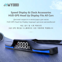 WYOBD G15 HUD GPS Car Speedometer or Clock Watch Safety Driving Head-Up Display Supports Fuel Vehicles Gasoline Hybrid Vehicles