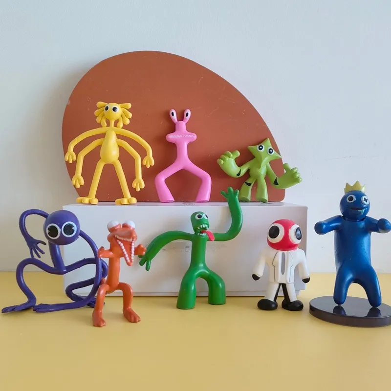 Rainbow Friends figuurset, Rainbow Friends bouwstenen figuren, Rainbow Friends  Roblox figuur, ornament, Action Model (6 stuks klein) : : Toys &  Games
