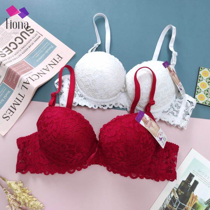 Bra Women Push Up Lace Wired Thick Sponge 32-38 A Fiona Lingerie | Lazada