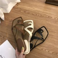 HOT★Sandals Women Summer New 2023 Korean Version Clip Toe Flip Flops Outdoor Fashion Flat Casual Non-slip Sandals Female Beach Mules