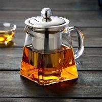 YOMDID กาน้ำชาทนทานชาชงสองวัตถุประสงค์ทำภาชนะอุ่นชากาต้มน้ำกาน้ำชาแก้วพร้อม Guanpai4ที่กรองชาสเตนเลส