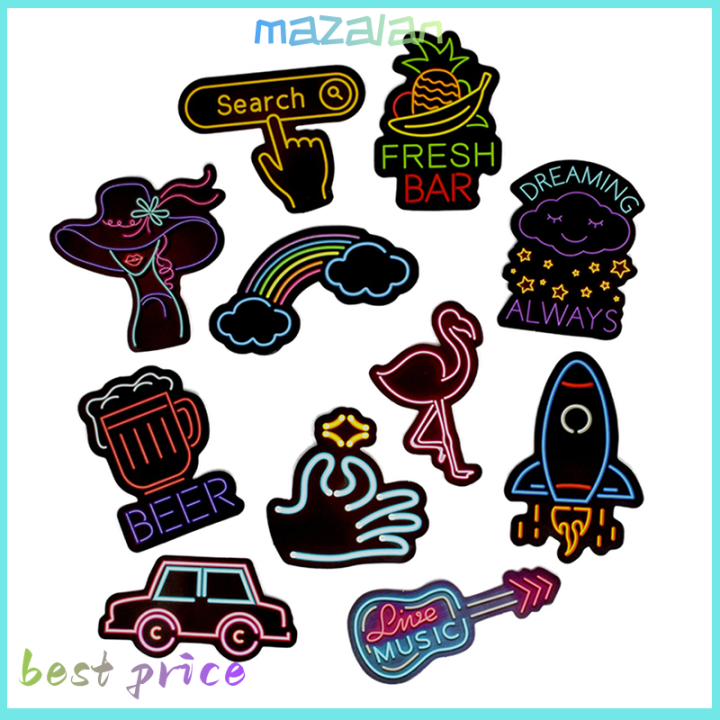 mazalan-50pcs-neon-light-style-สติกเกอร์น่ารักสำหรับกระเป๋าเดินทางแล็ปท็อปกีตาร์-cool-doodle