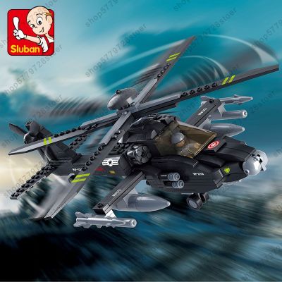 🔥∋☽☸ 293Pcs Military Black AH 64 Utility Helicopter ARMY Model Building Block Sets Soldiers Airplane Bricks Educational Gift For Toys