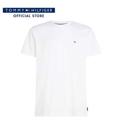 Tommy Hilfiger เสื้อยืดแขนสั้นผู้ชาย รุ่น MW0MW33202 YBR - สีขาว