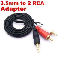 1.5m 3m 3.5mm Plug Jack Connector to 2 RCA Male Music Stereo Adapter Cable Audio AUX Line for Phones TV Sound Speakers