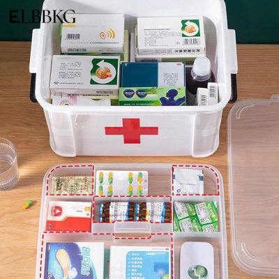 tdfj Aid Medicine Storage Household Layers Boxes Emergency Organizer