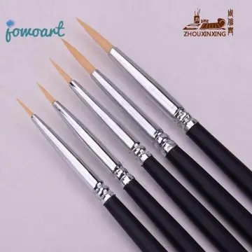 2pcs Miniature Paint Brushes Long Detail Fine Thin Hook Line Pen