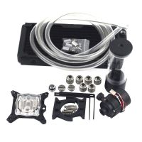 Pc Cpu Overclocking Water Cooling System Set 240B Radiator Sc600 Pump 190Mm Tank 2M Tube Cpu Block With Total Fitting