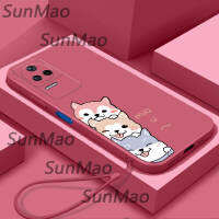 For เคสโทรศัพท์ Poco F4 5G ซิลิโคนป้องกันสุนัขน่ารัก