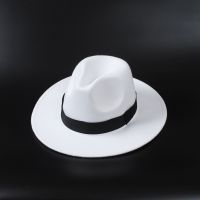 Winter Fedoras Hat Men Felt Classic Jazz Hats Floppy Women Casual Fedora Panama Cap For White Party