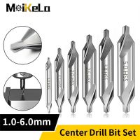 Meikela HSS Combined Center Drills 60 Degree Countersinks Angle Bit Set 1.5mm 2.0mm 2.5mm  3mm 4mm 5mm 6mm Metal Drill Bit Drills  Drivers