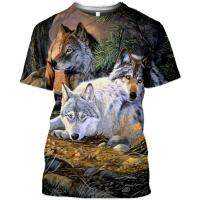 Snow Wolf 3D Printing Harajuku T Shirt Men Women Short Sleeve Clothes Animal Fashion T Mens Oversized Summer Mens Clothing Tees