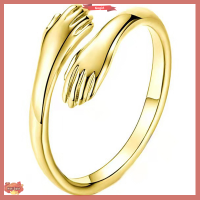 Gogirl 925เครื่องประดับเงินสเตอร์ลิงรักกอดแหวน Retro Fashion Tide flow Open RING