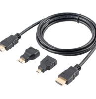 1.5 M สายต่อ HDMI 3 ใน 1 HDMI เพื่อ MICRO MINI HDMI สายแปลงอะแดปเตอร์สำหรับคอมพิวเตอร์