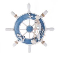 ▣ↂ Mediterranean Ship Rudder Decoration Nautical Boat Wheel Helm Wooden Craft Home Decoration Accessories New Listing