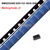 50pcs MMSZ5246B MMSZ5246 LMSZ5246BT1G MMSZ16T1G MMSZ16T1 350mW 16V SOD-123 SMD Zener Diode SOD123/1206 Marking Code J1