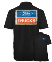 （all in stock）  2023 NEW -Velocitee Mens Polo Shirt Licensed Ford Trucks Logo Sign A19688(FREE NAME LOGO CUSTOM)