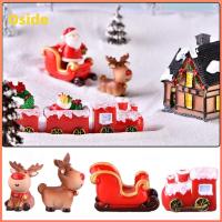 OSIDE Gift Fairy Garden Micro Landscape Miniature Carriage Deer Figurines Home Decor Christmas Ornament