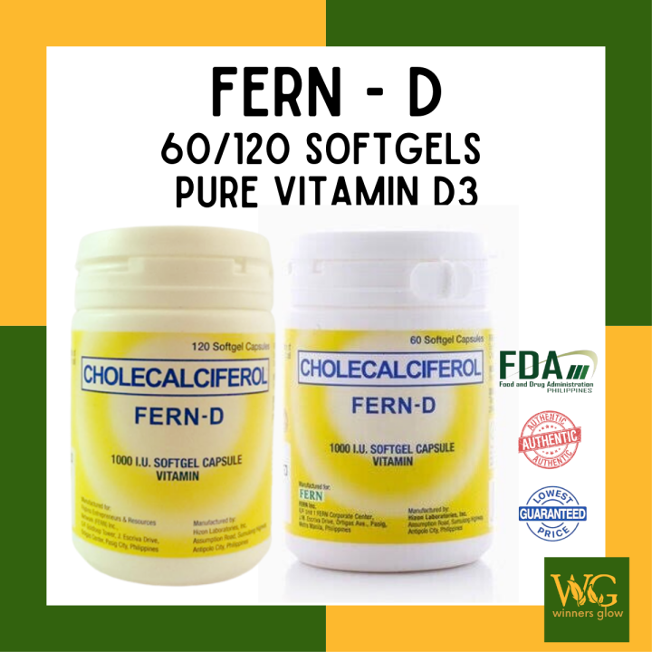 FERN D Vitamin D3 (Cholecalciferol) 120 Capsules | Lazada PH