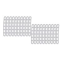 20Pcs Gray Awning Ladder Band Flexible 6 Compartment Canopy Camping Fixing Tensioning for Tent Plastic Outdoor