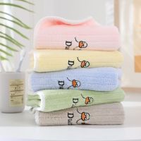 ♧✿▨ Childrens cute cygnet face wash absorbent coral velvet towel