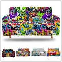 3D Hip-hop Print Elastic Sofa Cover Graffiti All-inclusive Stretch Couch Cover for Living Room Armchair Slipcover 2020 Fashion