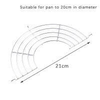 Rencuiyun 304สแตนเลสเส้นหนาครึ่งวงกลมการทอดในกระทะชั้นสายกรองชั้นวางสำหรับนึ่ง