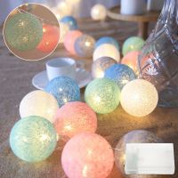 20 Leds Cotton Balls Lights LED Fairy Garland Ball Light for Home Kid Bedroom Christmas Party Garden Holiday Lighting Decoration