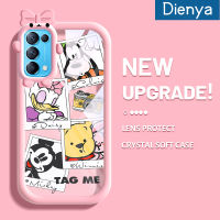 เคส Dienya สำหรับ OPPO Reno 5 4G Reno 5 5G Reno5 K Find X3 Lite เคสมิกกี้น่ารักการ์ตูนรูปเมาส์นิ่มเคสแบบนิ่มสุดน่ารักสีสันสดใสกันกระแทกแบบใสเคสมือถือสร้างสรรค์กล้องฝาครอบป้องกัน