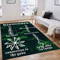 Vikings Rune Symbol Area Rug Car Large Door Corridor Hallway Step Rugs Mat Bedside Rugs Bathmat for Bedroom Living Room