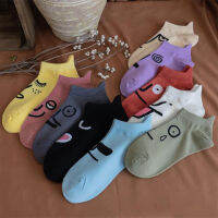 10 PairsPack Korean Style Harajuku Trend Women Colorful Funny Expression Surprise Socks Girl Kawaii Socks Low Tube