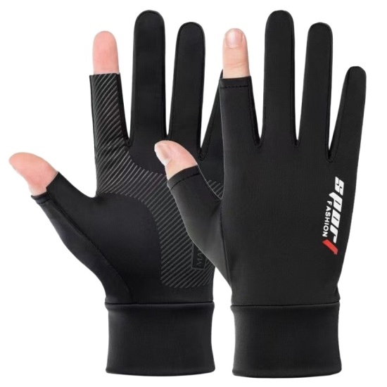 2023 new fashion version ice silk is prevented bask in uv gloves for men