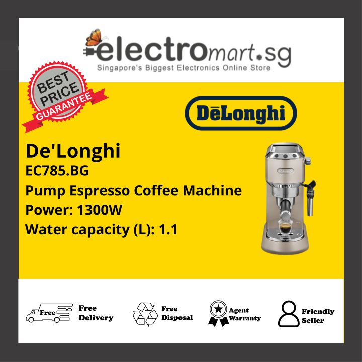 Delonghi EC785.BG Dedica Metallics Champagne Beige Pump Espresso