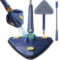 ☏ Wall Cleaning Mop with Long Handle 360 ° Rotating Triangle Microfiber Adjustable Dry and Wet Use Dust Mop Cleaner for Floor